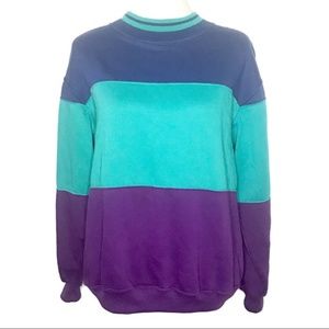 Steeplechase vintage color block stripe pullover